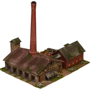 Diorama H0/1:87 FALLER Budynek przemysłowy Cegła Stara fabryka patynowana - Zdjęcie 1 z 14
