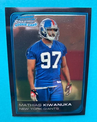 Mathias Kiwanuka 2006 Topps Bowman Chrome Rookie #250 New York Giants - Image 1 of 2