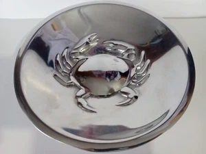 MARIPOSA BRILLANTE 1996 MEXICO ALUMINUM SERVING BOWL DISH 8 1/4" CRAB - Picture 1 of 5