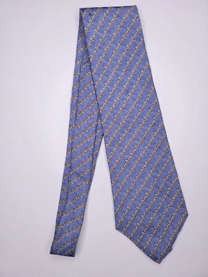 Corbata formal Perry Ellis Portfolio para hombre 56"Lx4"W azul/marrón Foto 1 de 4