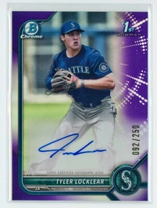 2022 Bowman Draft Tyler Locklear Purple Refractor Auto /250 - CDA-TL - Picture 1 of 2