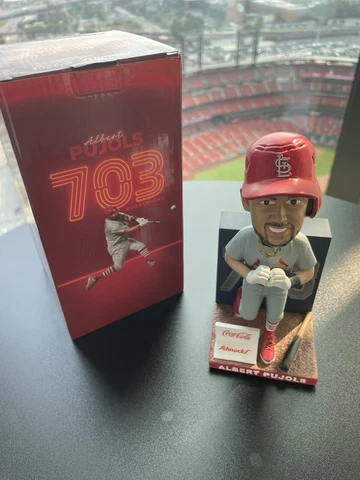 ALBERT PUJOLS 703 HOME RUNS ST. LOUIS CARDINALS BOBBLEHEAD 7-15-23 SGA *IN HAND Cover