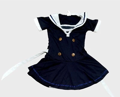Baby Toddler Girls Nautical Sailor Flight Attendant Dress Costume size 3-4 - Image 1 of 4