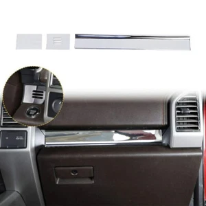 Tiras de tablero de instrumentos de copiloto de consola central cubierta de moldura para Ford F150 2015-20 cromadas - Imagen 1 de 9
