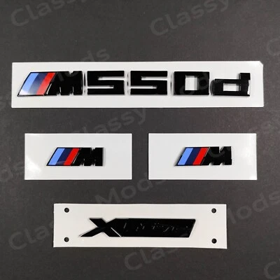 Juego de insignias negras brillantes M550d xDrive para emblema BMW M Power Foto 1 de 4