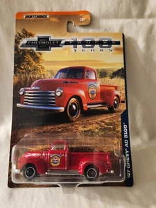 Matchbox ~ '47 Chevy AD 3100 ~ Camioneta pickup roja ~ Camionetas Chevrolet 100 años - Imagen 1 de 1