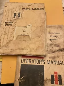 International 815 915 Combine Operators Manual And 915 Parts Manual - Picture 1 of 22
