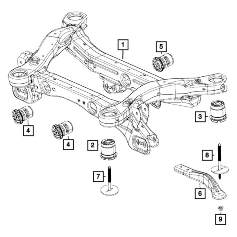 For Chrysler 200 15-16 Chrysler Rear Rearward Differential Housing Insulator - Image 1 of 1