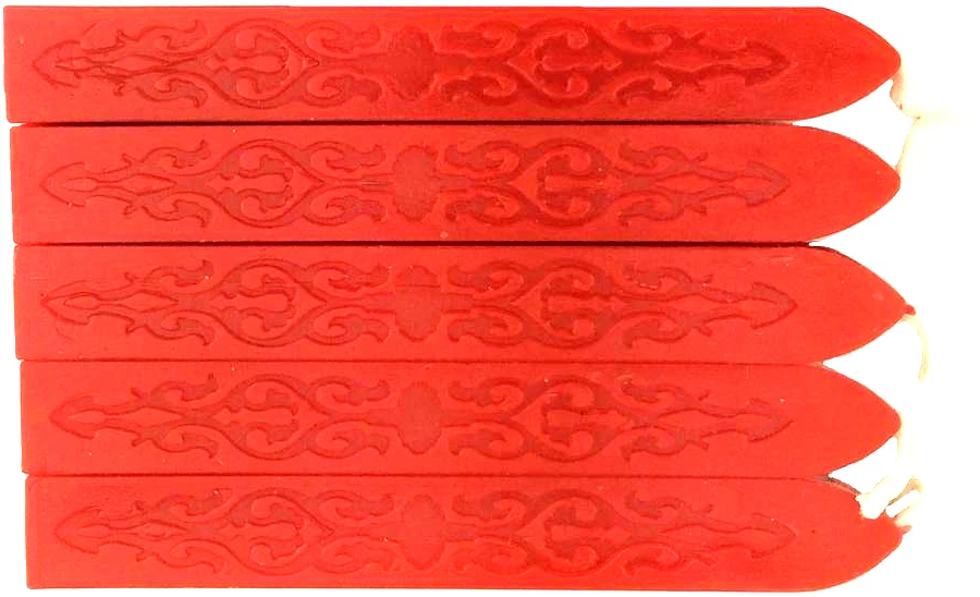 Cera de vedação vermelha tradicional (cor sólida) (com pavio) - 5 varas - Imagem 1 de 1