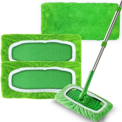 Reusable Microfiber Mop Pads Compatible with Swiffer Sweeper, Washable - Imagem 1 de 4