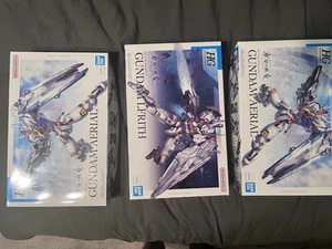 Bandai HG 2 Gundam Aerial And 1 Gundam Lfrith Model Kit Plastic Assembly Set - Picture 1 of 2