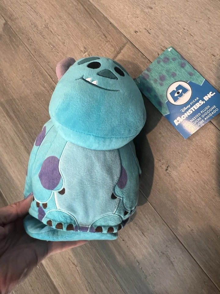 Disney Monsters Inc. Sulley Mike Wazowski Boo Nesting Plush Set