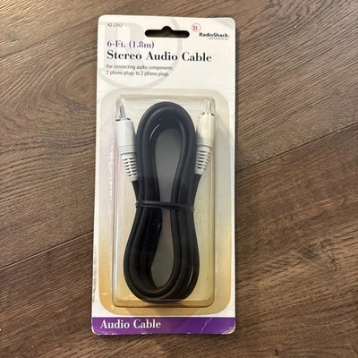 RadioShack 42-2352 6-Ft. Stereo Cable 2 Phono Plugs To 2 Phono Plugs - Image 1 of 4