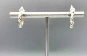 Sterling Silver Petite Hoop Earrings - Picture 1 of 5