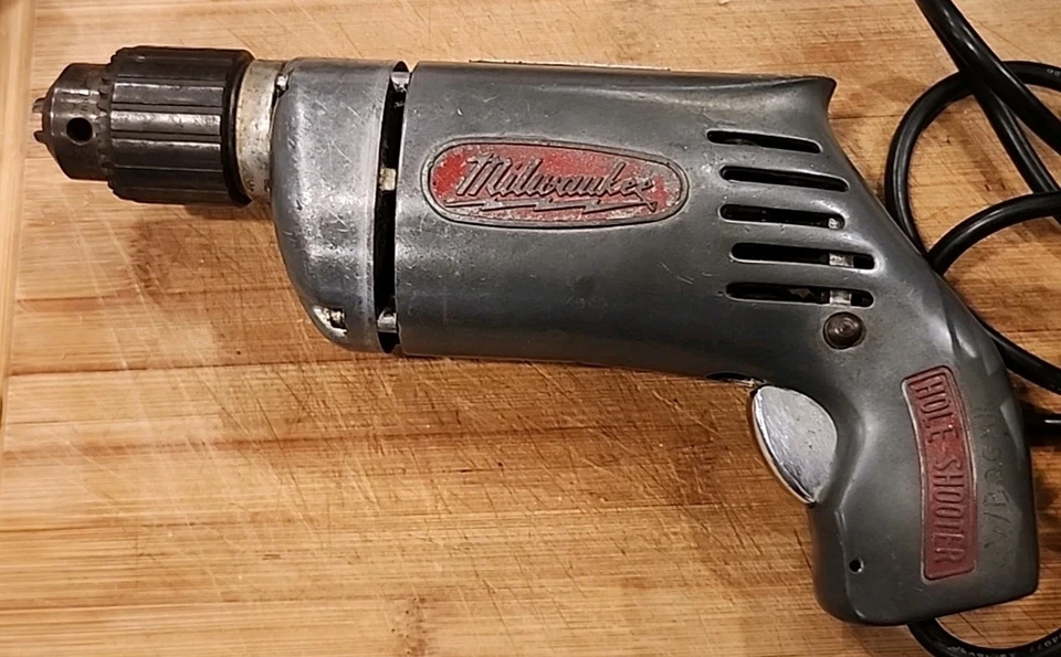 Taladro Tirador Agujero Milwaukee De Colección Cable 1B Reemplazado 3 Puntas Funciona Foto 1 de 4