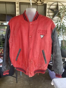 Vintage GUESS JEANS Logo Varsity Bomberjacke Größe L. - Bild 1 von 14