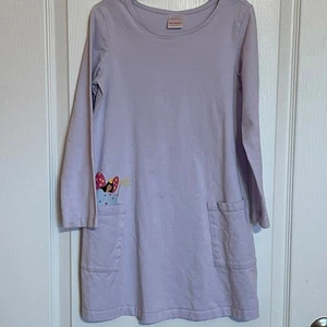Hanna Andersson Girl's Light Lavender Long Sleeved Dress Fairy Pocket Size 6 - Picture 1 of 6