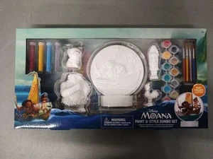 Disney Moana Paint & Style Jumbo Set 5 Figurines Paint Brushes Stickers NEW Item - Picture 1 of 1