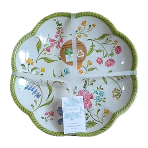 Shabby Chic Multicolor Wildblumen Melamin Desert Teller 4er Set, Neu - Bild 1 von 1