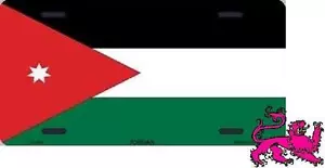Aluminum National Flag Jordan "License Plate" NEW - Picture 1 of 1