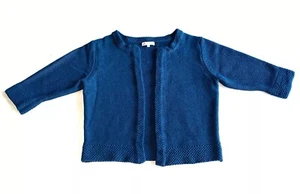 Minnie Rose Women's $155 3/4 sleeves Cropped Knit Open Front Cardigan- S(P) - Picture 1 of 4