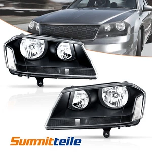Conjunto de faros de carcasa negros de 2 piezas para Dodge Avenger 2008-2014 - Imagen 1 de 11
