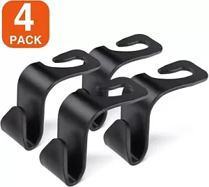4 Packs Car Seat Front Back Headrest Hooks Truck Coat Purse Bag Hanger Holder US - Foto 1 di 12