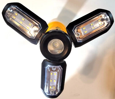 3-Panel LED Work Light with Flashlight Battery Inc 3 AAA Batteries - Image 1 of 4