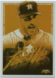Justin Verlander 2020 TOPPS FIRE Fired Up Gold Minted #FIU-8 Astros - Picture 1 of 2