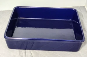 Temptations By Tara COBALT BLUE Stoneware 12 inch Baking Dish - Picture 1 of 6