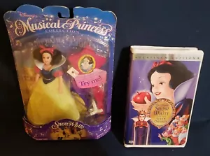 DE COLECCIÓN Disney BLANCO NIEVE Colección Princesa Musical RARA 1994 Muñeca NUEVA + VHS - Imagen 1 de 11
