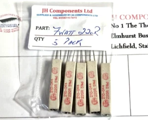 RESISTENCIA CERÁMICA WIREWOUND 220R 7 VATIOS (PAQUETE DE 5) - Imagen 1 de 1