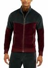 INC Men's Heather Onyx All-Time Track Jacket Red Wine Size M MSRP $75