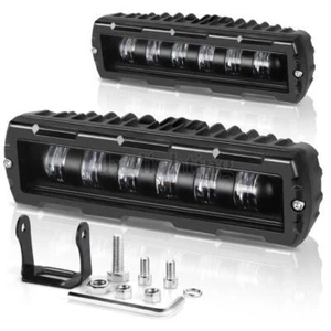 2X 6inch LED Work Light Bar Fog Lamp Pod White Offroad Driving Truck SUV ATV 4WD - Picture 1 of 9