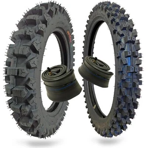 WIG Racing Dirt Hoe 120/90-18 and 90/90-21 Tire and Heavy Duty Inner Tube Combo - Picture 1 of 7