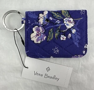 Vera Bradley Women's Purple Wild Roses Cotton Campus Double ID Case-NWT - Picture 1 of 9