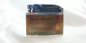 Vintage GUINNESS Beer Flat Cigarette Lighter " Full Bodied BREW" - Picture 1 of 8