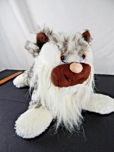 VTG TONKA 14" Gray Stripe POUND PURRIES Plush Stuffed CAT Kitten 7843 - Picture 1 of 9
