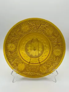 4 Anchor Hocking Sandwich Desert Gold Amber Dinner Plates - Picture 1 of 6
