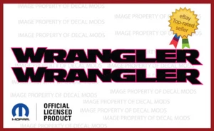 Set of 2007 - 2025 Jeep WRANGLER JK JL HOOD decals stickers girl - black pink - Picture 1 of 2