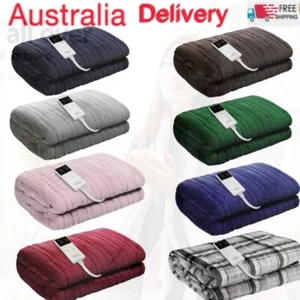 Electric Throw Rug Electric Blanket Heated Washable Fleece Winter Warming Sofa - Picture 1 of 23