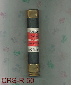CEFCO CRSR50 FUSE CRSR 50 TIME DELAY 600 VOLT 50 AMP CRS-R 50 - Picture 1 of 2