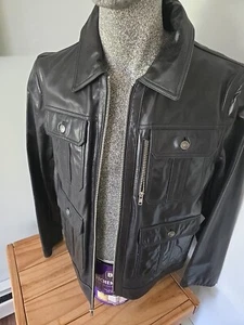 Schott Nyc Leather J Field Rare Black BUFFALO Jacket #21110 NEWWTAGS Brown Sold - Picture 1 of 18