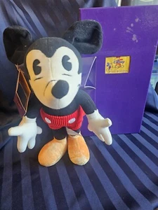 Peluche Disney Mickey Mouse 75 años amor y risa *nuevo en caja* caja rayados - Imagen 1 de 5