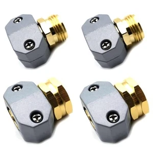 2 Sets Male Female Garden Hose Clamp Mender Repair Coupler Connector Fittings - Picture 1 of 6