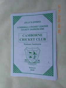CAMBORNE CRICKET CLUB v ST. BURYAN C. C.    SEASON 2000 - Picture 1 of 1