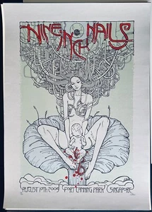 Nine Inch NailsSingapur 2009 firmado y numerado por Malleus - Imagen 1 de 1