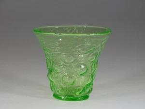 Vintage Vase konsolidiertes Glas katalanische spanische Knöpfe grün um 1939 - Bild 1 von 4