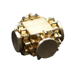 PREMIUM BRASS GEAR FIDGET TOY FOR ADULTS – CNC Metal Stress Relief Spinner Anxie - Picture 1 of 8