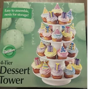 Wilton 4 Tier stacking Dessert Tower New In Box - Picture 1 of 5